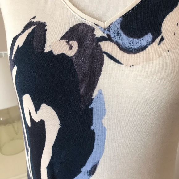 ANTHROPOLOGIE DELETTA GAELLE ABSTRACT FLORAL TOP - Picture 2 of 8